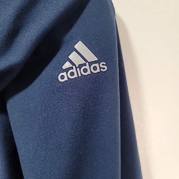 Adidas Men's Navy Blue Stretch Pullover Golf 1/4 Zip Long Sleeve Top XL. - Picture 4 of 9